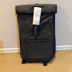 Rains Rolltop Rucksack Waterproof Backpack Black NEW w/Tags MSRP $150